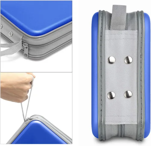 Vista 51 de Funda para CD, capacidad para 40 unidades, para CD/DVD, cartera, de plástico duro, DVD, para coche, hogar, oficina, viajes (negro)
