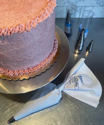 Vista 2 de Ateco 3812 Paquete de 1 bolsa de pastelería y decoración de polialgodón, 11.8 pulgadas, color blanco