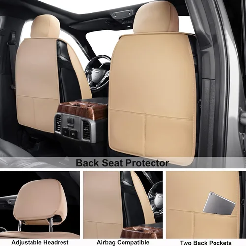 Vista 3 de GXT Dodge RAM - Funda de asiento delantero para Dodge RAM 1500 2500 3500 Pickup Truck 2013-2021, funda impermeable de cuero sintético para asiento