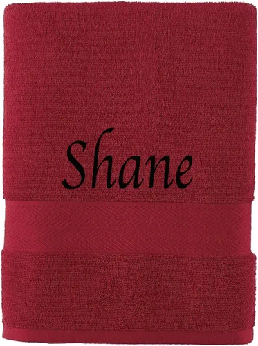 Vista 8 de Liberty21 Toalla de baño personalizada con monograma. Toalla bordada personalizada. (azul oscuro)