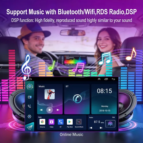 Vista 5 de 9" Android 14 Car Stereo for Ford F150 2009-2012 w/WiFi GPS Navigation Bluetooth Touchscreen Car Radio Receiver with Carplay w/Android Auto Backup