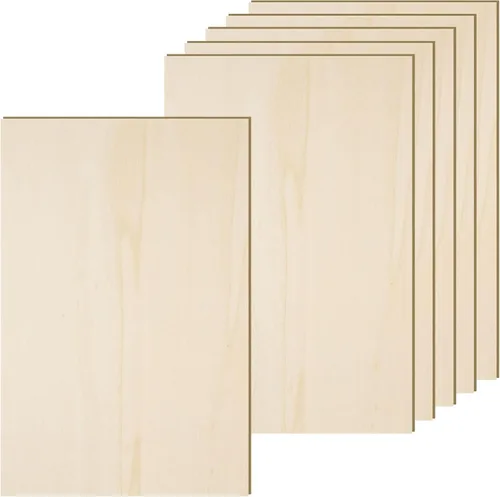 Vista 11 de Paquete de 12 hojas de madera de tilo de 12 x 12 x 1/4 pulgadas-6mm de grosor para manualidades, tableros de madera contrachapada sin terminar
