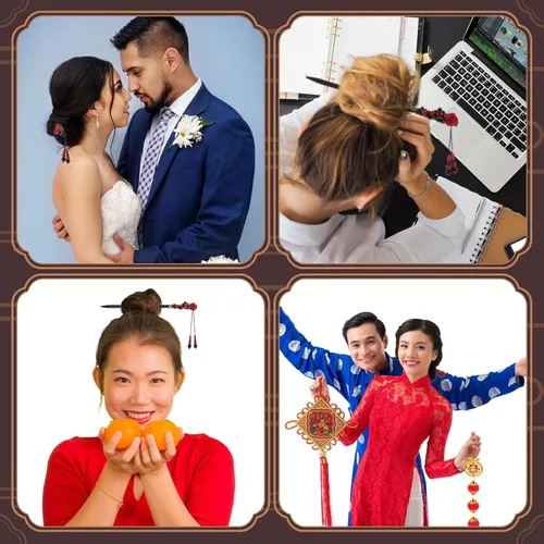 Vista 5 de WILLBOND 2 Piezas Palillos Chinos de Madera para el Cabello Horquillas de Madera Retro Palillos Clásicos Japoneses para el Cabello Accesorios