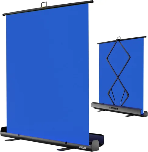 Vista 11 de EMART 58x74in Collapsible Black Backdrop Screen, Retractable Chroma Key Panel for Photo Background Removal, Portable Wrinkle-Resistant Backdrop with