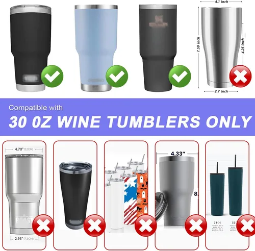 Vista 5 de Weierken 30oz Tumbler Replacement Lid, Splash Proof & Spill Resistant With Slider Locking Closure, lid for Yeti Tumbler, Ozark Trails and more