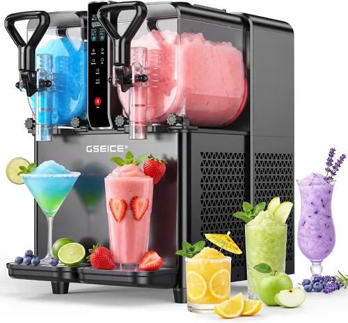 Vista 17 de GSEICE Máquina comercial del granizado de 8 galones, tanque dual 15L Mango negro - 8Gal 2Tank