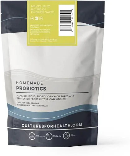 Vista 2 de Cultures For Health Natto Starter Spores Comida tradicional japonesa de soja Gran fuente de proteínas, vitamina K, probióticos para la salud