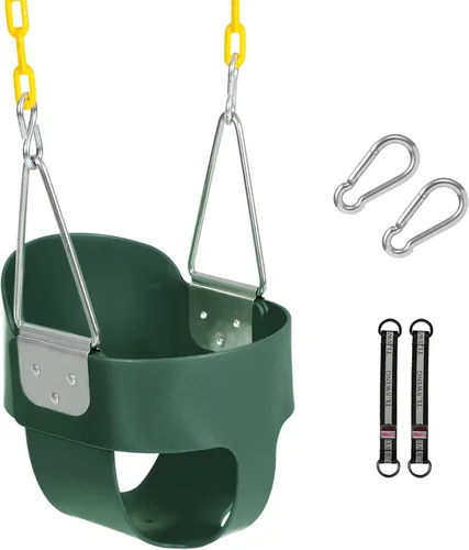 Vista 19 de RedSwing Asiento de Columpio de Cubo con Respaldo Alto para Niños Pequeños con Cadenas Recubiertas, Asiento de Columpio Resistente para Niños