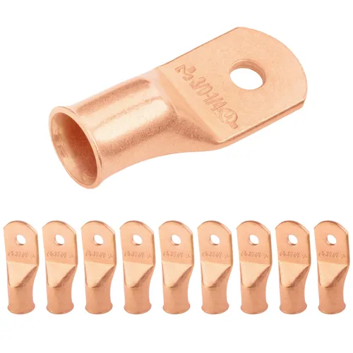 Vista 35 de SELTERM - 5 terminales de anillo resistentes para cable de batería, calibre 1/0 AWG, pernos de 1/2 pulgadas, terminales de calibre 0, ojales