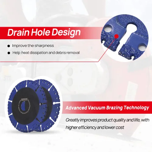 Vista 4 de DT-DIATOOL Hoja de sierra de diamante de disco de corte de metal, diámetro de 4.5 pulgadas, rueda de corte de diamante multiusos para tubería