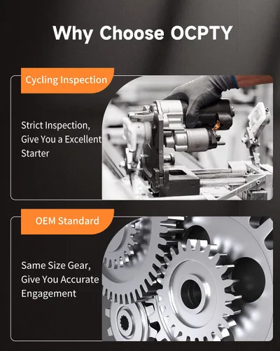 Vista 7 de OCPTY Arrancadores de arranque compatibles 6674N L3H5-18-400 L4 para Ford Focus 2003-2010 2.0 2.3L, Escape 2005-2012 2.3 2.5L, Explorer Edge