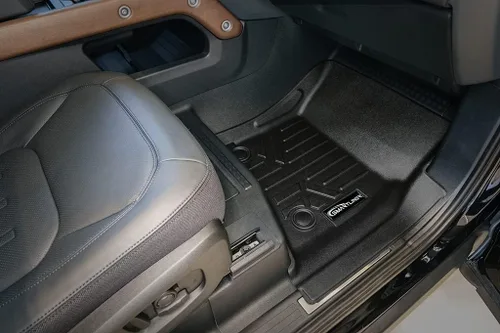 Vista 3 de SMARTLINER Juego de alfombrillas de suelo de 2 filas para todo tipo de clima, compatibles con Land Rover Defender 130 2023-2024