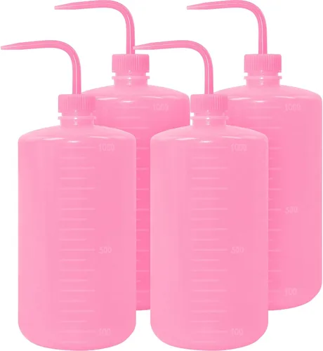 Vista 24 de Paquete de 4 botellas de lavado de tatuajes con difusor de chorro de agua (negro, 5.1 fl oz)