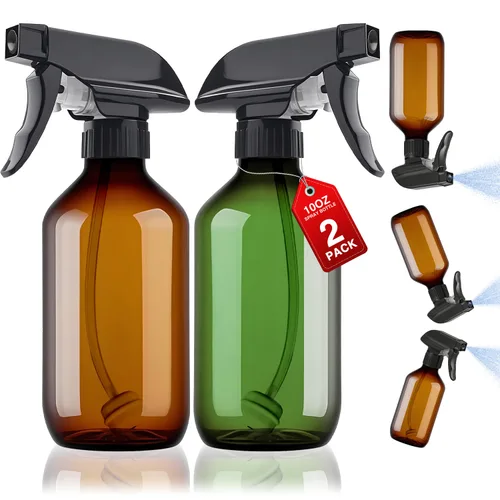 Vista 12 de AMORIX Botellas de Spray Plásticas 360° Botella de Agua para Limpieza 10 oz/300 ml Botella de Spray Invertida Pequeña Botella de Chorro con Boquilla