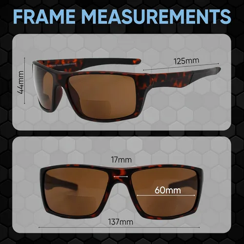 Vista 6 de Yogo Vision Bifocal Reading Sunglasses for Men Women Sports Wrap Around Reader Glasses