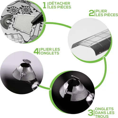 Vista 3 de Metal Earth CH-47 Chinook Kit de modelo de metal 3D