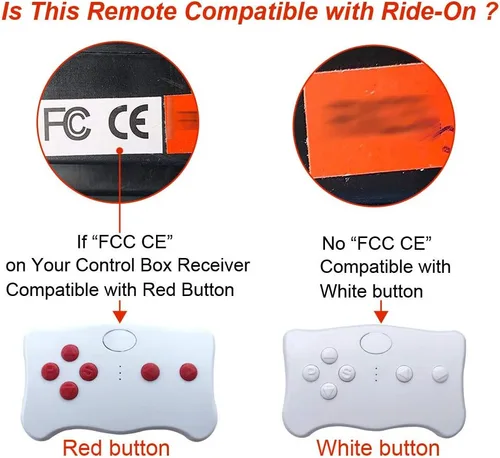 Vista 2 de (TX10) 2.4G Control remoto Bluetooth Control remoto Transmisor Accesorios para niños eléctrico Ride On Toy Wrangler Ride On Car Match CE-FCC Control