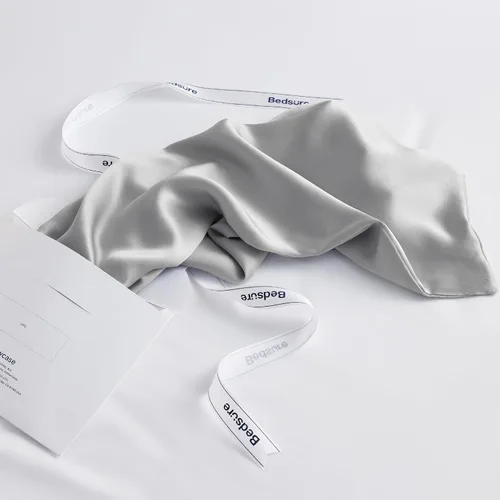 Vista 6 de Bedsure Funda de almohada de seda para cabello y piel, funda de almohada de seda de morera gris, fundas de almohada de seda tamaño Queen, regalos