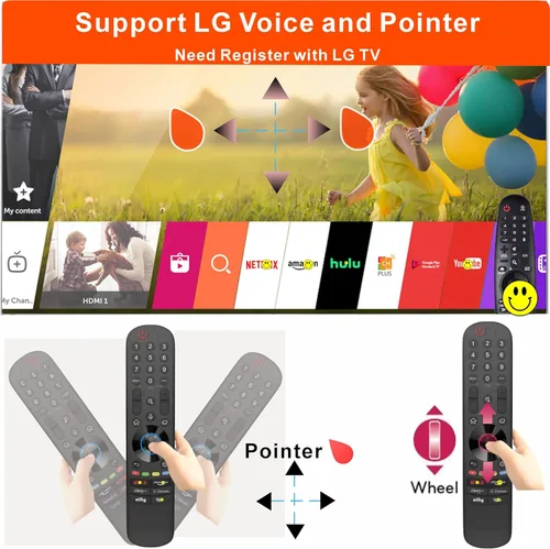 Vista 4 de Magic Remote para LG Remote Control para Smart TV 2025-2018 con puntero, control de voz, Bluetooth, para MR25, MR24, 23, 22, 21,20,19,18 GA/GN, Alexa