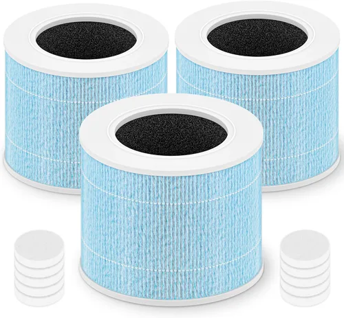 Vista 12 de Core Mini - Filtro de repuesto para removedor de humo LEVOIT Core Mini y Core Mini-P, 3 en 1 grado H13 True HEPA y carbón activado, Core Mini-RF-SR