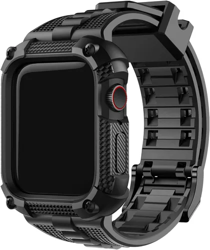Vista 18 de Fullmosa - Correas compatibles con Apple Watch de 45 mm y 44 mm Series 9/8/7/6/5/4/SE3/SE2/SE, correa de TPU resistente para iWatch de grado militar