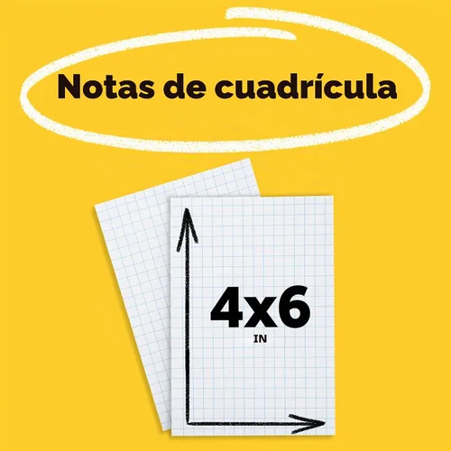 Vista 4 de Notas con pegamento Post-it Recycled, de 4 x 6 pulg., Colección Bali, 4 pads/paquetes, 45 hojas (4621-SSNRP), Blanco (White Grid)