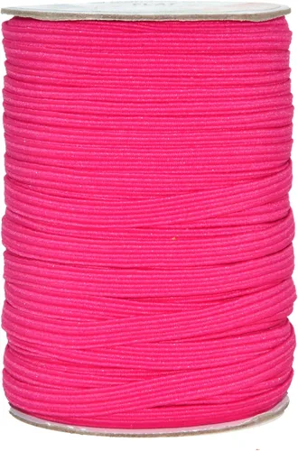 Vista 110 de Mandala Crafts Rollo de bandas elásticas beige de 0.472 in y 20 yardas para costura, 1/2 cordón elástico plano, correas elásticas trenzadas de 1 2