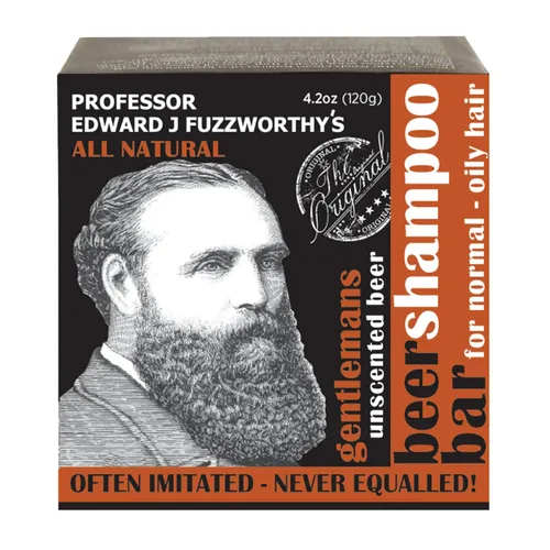 Vista 9 de Professor Fuzzworthy's Barra de Champú Activado de Carbón y Cerveza para Barba y Cabello para Cabello Normal, Seco, Graso, 119 g