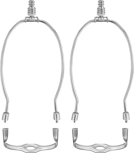 GIGIVOSHA Soporte para arpa de lámpara para mesa y lámparas de pie, 2 juegos de pantallas desmontables resistentes con montura estándar de 3/8 y