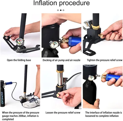 Vista 7 de GOYOJO 0.5L Mini Scuba Tank with Pump, Portable Diving Tank, Lung Tank Kits with 3000 PSI Max Pressure, Reusable Scuba Diving Kit Gear with Pump