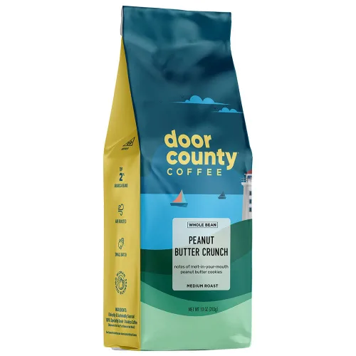 Vista 30 de Door County Coffee - Café de grano entero con sabor a caramelo de almendra, tostado medio, bolsa de 10 onzas, 100% café arábica de grado especial 1