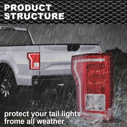 Vista 5 de CNNELL Conjunto de faro trasero compatible con Ford F150 SSV 2016-2017/Compatible con F150 2015-2017 (submodelo: Lariat, XL, XLT) Luces traseras