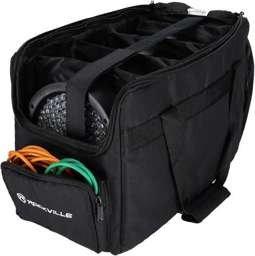 Vista 9 de 10 Rockville RockWedge LED RGBWA+batería recargable UV inalámbrica DMX Lights+Bag