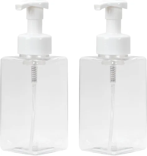 Vista 7 de Dispensador de Jabón Espumoso Ginger Lily Farms, Botellas de Bomba Plásticas Recargables para Jabón de Manos Líquido, 12 oz. Botella Transparente