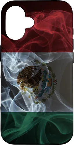 Vista 31 de iPhone 12 Pro Max Smoky Mexico Flag - Funda de orgullo mexicano estilo humo