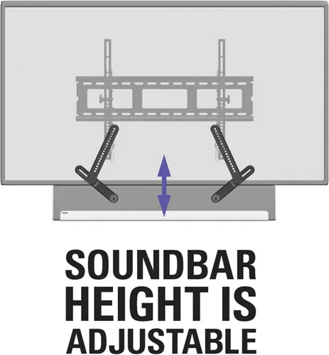 Vista 9 de SANUS Soporte de pared extragrande para TV giratorio e inclinable Diseño universal premium para televisores de 37 a 90 pulgadas hasta 150 libras