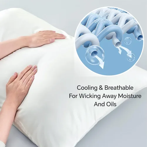 Vista 62 de BEDELITE - Juego de 2 fundas de almohada con solapa, tamaño estándar, rayón de bambú, frescas, suaves y transpirables, para personas calurosas