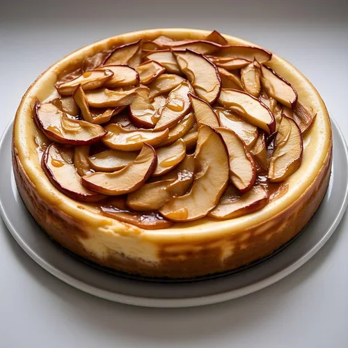 Andy Anand Tarta de manzana sin azúcar de 22.86 cm - Elaborada con auténtico queso crema de California, ingredientes frescos y naturales,