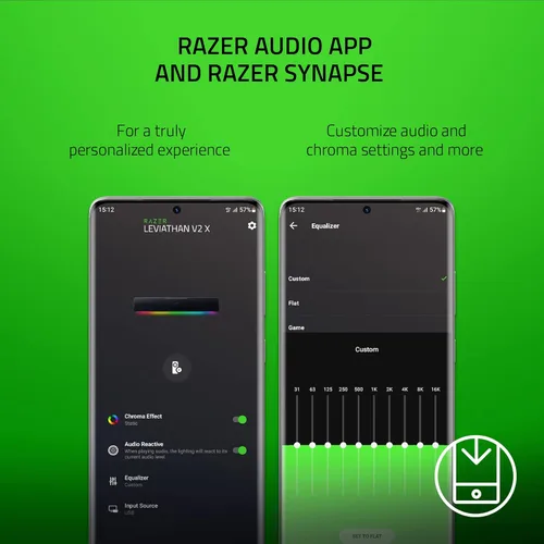 Vista 7 de Razer Leviathan V2 X: Barra de sonido para PC con controladores de rango completo, alimentación USB tipo C y entrega de audio, Bluetooth 5.0