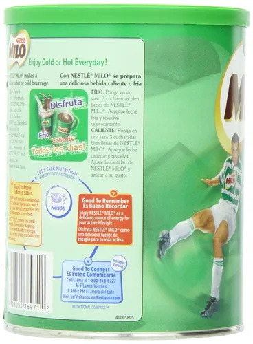 Vista 4 de Nestle MILO Activ-Go - Mezcla de bebida en polvo de malta de chocolate, 14.1 onzas (paquete de 12)