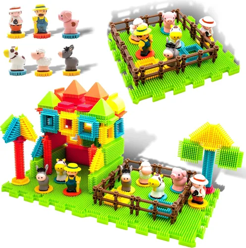 Vista 12 de Picasso Toys PTB100 - Bloque de erizo 3D, bloques de construcción 3D, juego temático de safari, juego de aprendizaje STEM, kit educativo