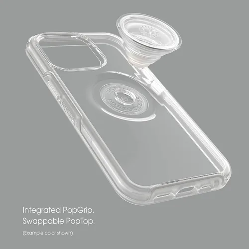 Vista 6 de OtterBox - Funda transparente para iPhone 13 Otter + POP Symmetry Clear Series (transparente)