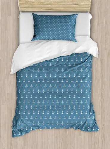 Vista 223 de Ambesonne Hawaii - Juego de funda de edredón de verano, palmeras y hojas exóticas de helecho, fondo colorido abstracto, juego de ropa de cama