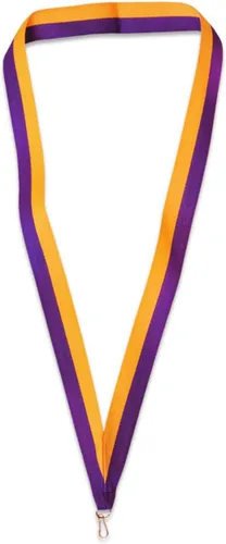 Vista 18 de PinMart Cinta de cuello sólida o multicolor – Premio para medallas y medallones – Cinta de logros de color blanco con clip