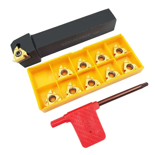 Vista 2 de 5/8 "3/4" Herramienta de torno Inserto de roscado Soporte de herramienta de torneado SER1616H16 SER2020K16 SER2525M16 con roscado indexable Inserto