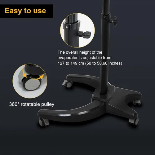 Vista 7 de Vaporizador para el cabello negro natural para cabello con capucha Ozone O3 Micro Mist Cuidado del cabello Máquina profesional Gris oscuro Soporte