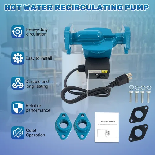 Vista 5 de 0011-F4 Hot Water Circulator Pump 1/8 HP 115V Compatible with Taco