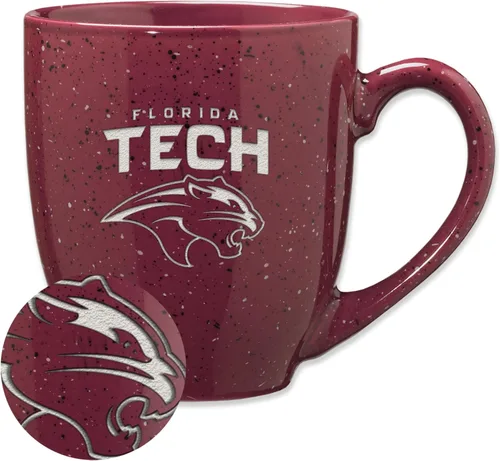 Vista 169 de Rico Industries NCAA Saint Joseph's (PA) Hawks Logo Principal Color Marrón 16 oz Logotipo del Equipo de Color Láser Grabado en Cerámica Moteada Taza