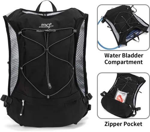 Vista 3 de Lightweight Running Vest for Women & Men Hydration Backpack Pack with 1.5L Water Bladder Bag Running Gear Accessories for Hiking Marathon Trail