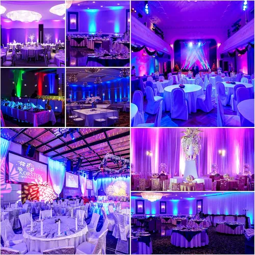 Vista 8 de Luces de escenario recargables RGBW 4 en 1, 3 x 6 W alimentadas por batería, luces LED par de iluminación vertical, luces subterráneas inalámbricas